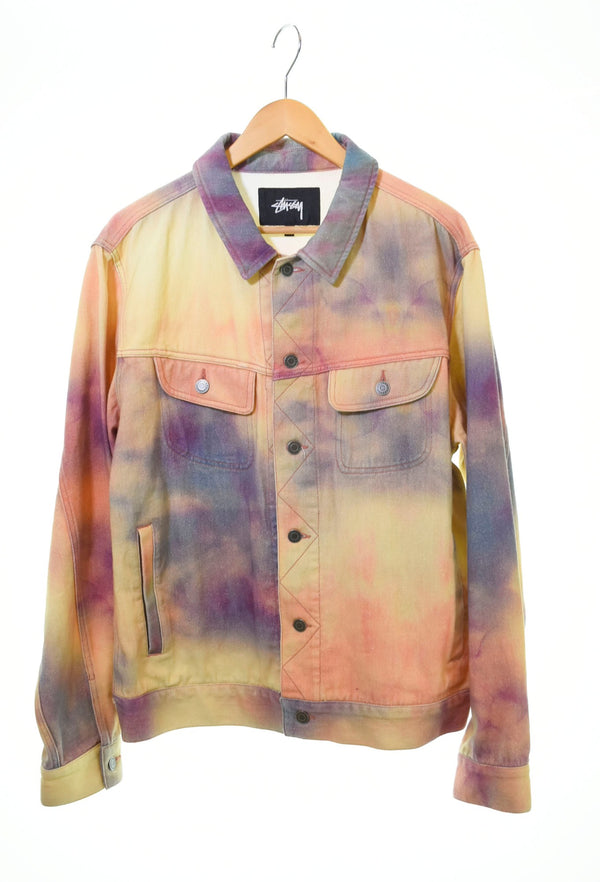 ステューシー   STUSSY タイダイ染め デニムジャケット ジャケット マルチカラー Lサイズ 103MT-875