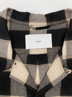 シュガーヒル SUGARHILL 23SS OMBRE PLAID LOOSE OPEN COLLAR BLOUSE オンブレ オープンカラー シャツ 開襟 茶 黒 23SSSH02 サイズ 0 長袖シャツ チェック ブラック 104MT-2111