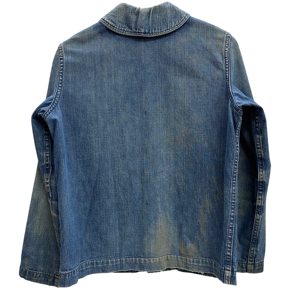 【曜日割引対象外】 ヴィンテージ vintage 40's~ US.NAVY ショールカラー デニムカバーオール ジャケット ブルー 201MT-4750 VB