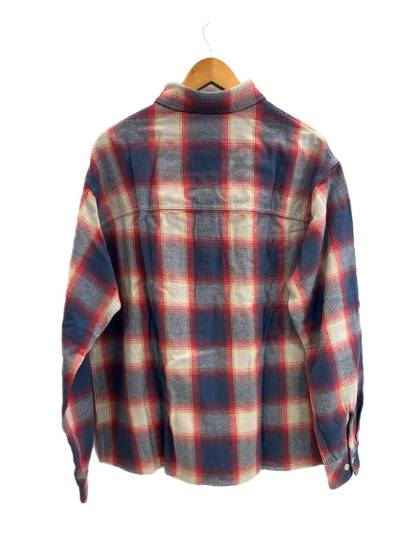 チャレンジャー CHALLENGER SHADOW PLAID SHIRT シャドープレイドシャツ ネルシャツ 青×赤 チェックシャツ チェック柄 CLG-SH 024-010 長袖シャツ マルチカラー Lサイズ 101MT-5139