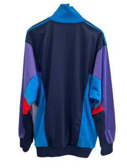 アディダス adidas 80s～ 万国旗タグ ヴィンテージ トラックジャケット マルチカラー サイズ8 ジャージ ネイビー 101MT-4347