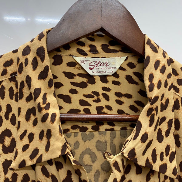 【曜日割引対象外】 スターオブハリウッド STAR OF HOLLYWOOD 長袖 レーヨン オープンカラーシャツ SH29489 長袖シャツ ブラウン XXLサイズ 201MT-4476 VB