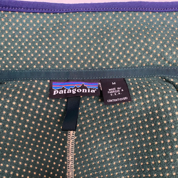 【曜日割引対象外】 パタゴニア PATAGONIA 90's USA製 レトロ カーディガン フリース ジャケット ベージュ Mサイズ 201MT-4635 VB