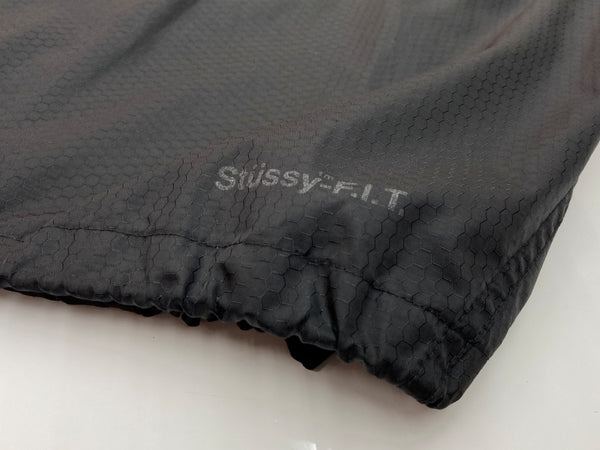 ステューシー STUSSY OLD オールド 紺タグ ジップアップ ナイロン ジャケット 黒 - ジャケット 無地 ブラック 104MT-2083