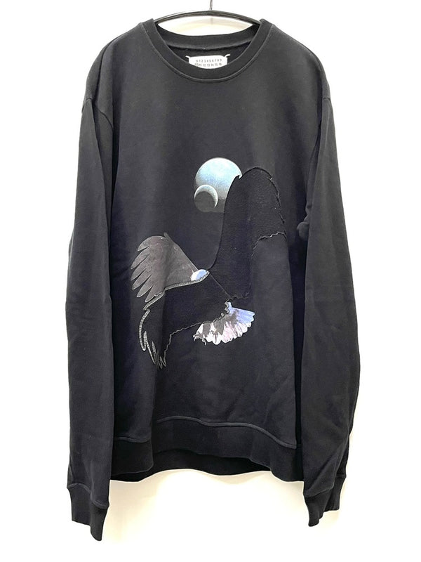 メゾン マルタン マルジェラ Maison Martin Margiela イーグル パッチ クルーネック スウェット シャツ S30GU0019 50 ブラック 601MT-40