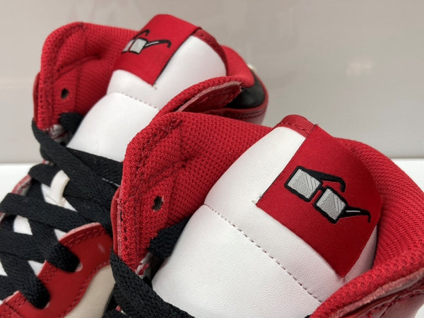 ナイキ NIKE 10年製 BIG NIKE HIGH SPIKE LEE ビック ナイキ ハイ スパイク リー メガネ シューズ 白 赤 黒 336608-101 メンズ靴 スニーカー レッド 27cm 104S-1024