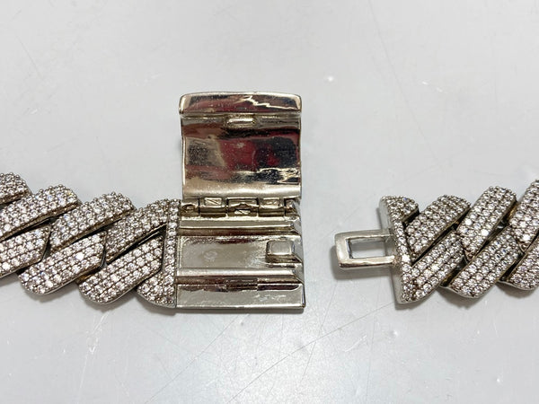 キングアイス KING ICE ICED DIAMOND CUT MIAMI CUBAN CHAIN  メンズジュエリー・アクセサリー ネックレス・ペンダント シルバー 101goods-143