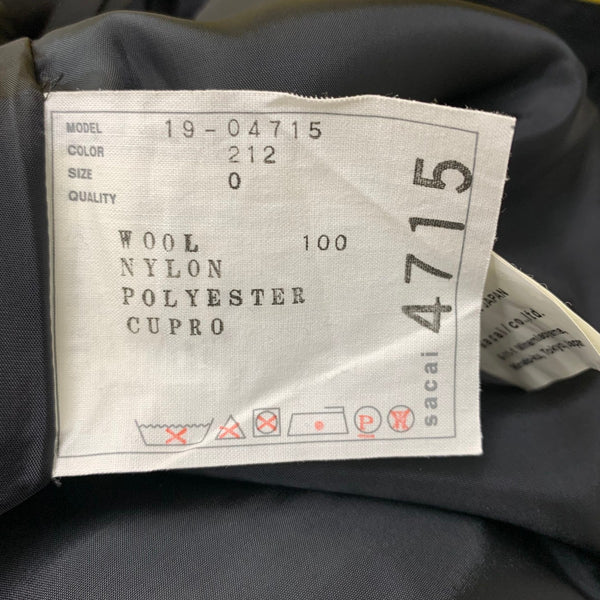 サカイ sacai メルトンジップタイトスカート ロングスカート 19-04715 スカート ネイビー 201LB-109