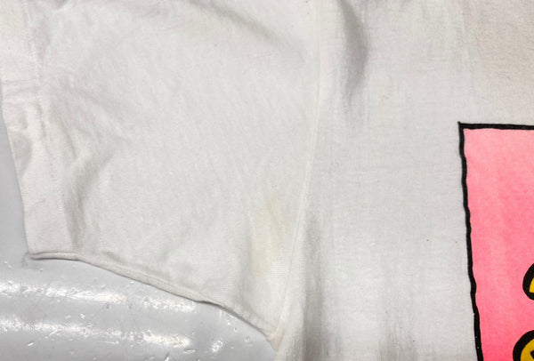 ヴィンテージ VINTAGE ITEM 90's GRIMMY Stesman アメコミ キャラクター USA製 袖 シングル 白 Tシャツ プリント ホワイト Lサイズ 104MT-355
