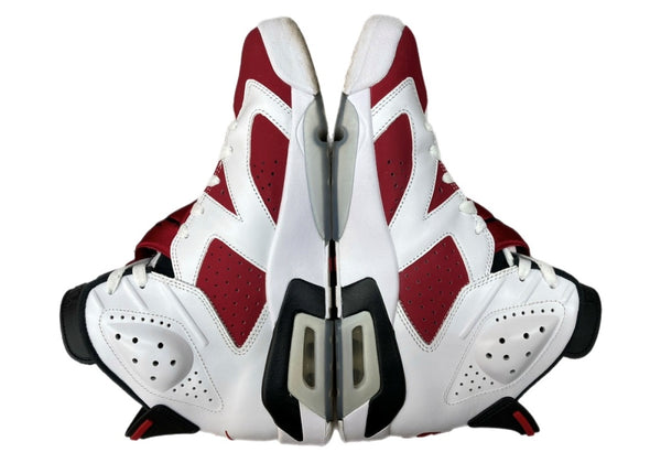 ナイキ NIKE 20年製 AIR JORDAN 6 RETRO CARMINE エア ジョーダン レトロ カーマイン AJ6 スウッシュロゴ 白 赤 黒 CT8529-106 メンズ靴 スニーカー レッド 27.5cm 104S-845
