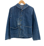 ミリタリー MILITARY 50’s 50年代 Vintage ヴィンテージ US NAVY アメリカ軍 デニム ショールカラー ヘチマ襟 カバーオール - ジャケット ブルー 101MT-4177