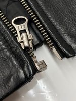 ギャップ GAP 90s LEATHER JACKET レザー ジャケット ジップアップ OLDGAP オールドギャップ アウター 黒 ジャケット 無地 ブラック Lサイズ 104MT-2106