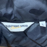 アベイシングエイプ A BATHING APE ダウン ジャケット ブラック Lサイズ 201MT-4849
