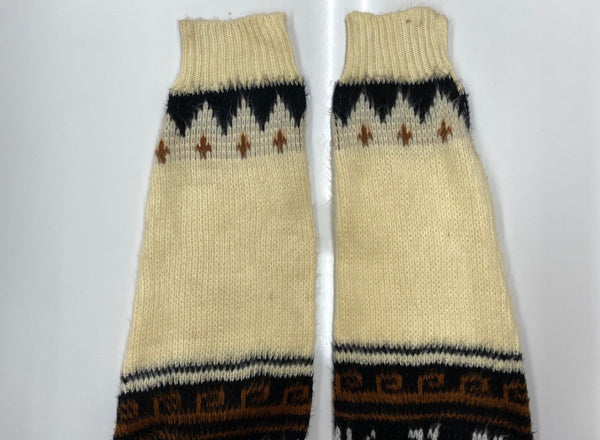 ヴィンテージ vintage モヘア ニット ノルディック オーバーサイズ Vネック オフホワイト セーター ライン ベージュ 104MT-1670