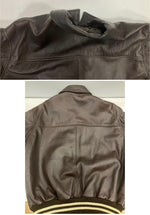 コンバース CONVERSE 90's 90年代 レザースタジャン varsity jacket VINTAGE ヴィンテージ   ジャケット ブラウン Mサイズ 101MT-5017