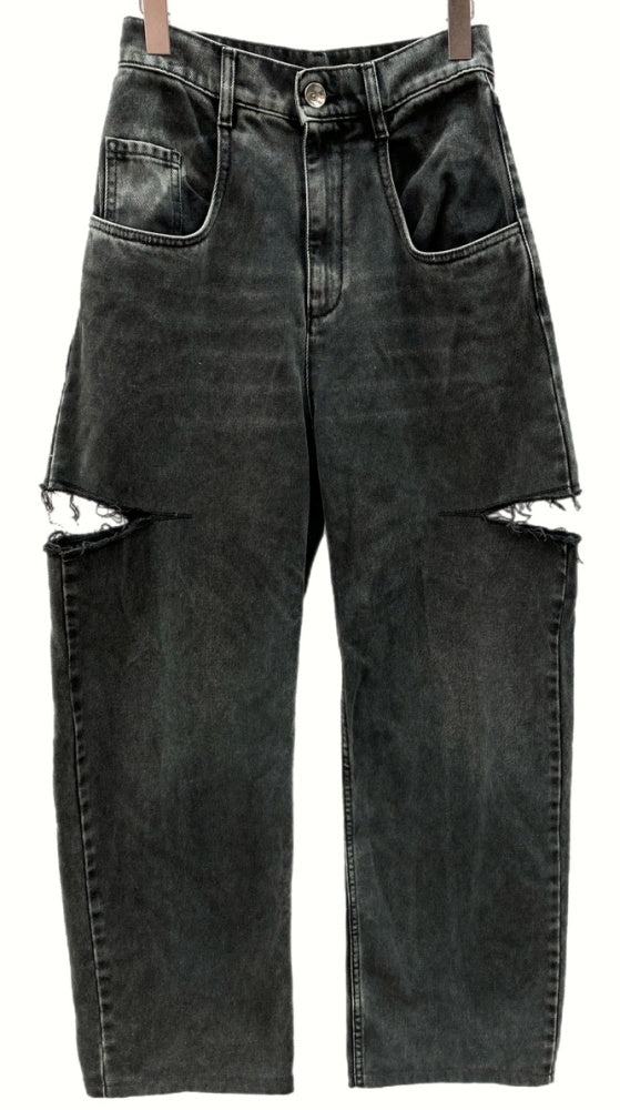 エムエムシックス MM6 23AW SLASH DETAIL DENIM PANTS スラッシュ 