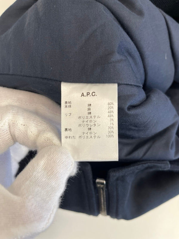 アーペーセー A.P.C. コットン MA-1 ボンバージャケット 紺 1110121 ジャケット ネイビー Sサイズ 101MT-5242