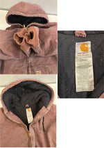 カーハート Carhartt 00's アクティブジャケット アクティブパーカー ワークジャケット ジップアップ ダック地 ダスティープラム VINTAGE ヴィンテージ WJ130 DPM WOMENS L ジャケット パープル 101MT-5327