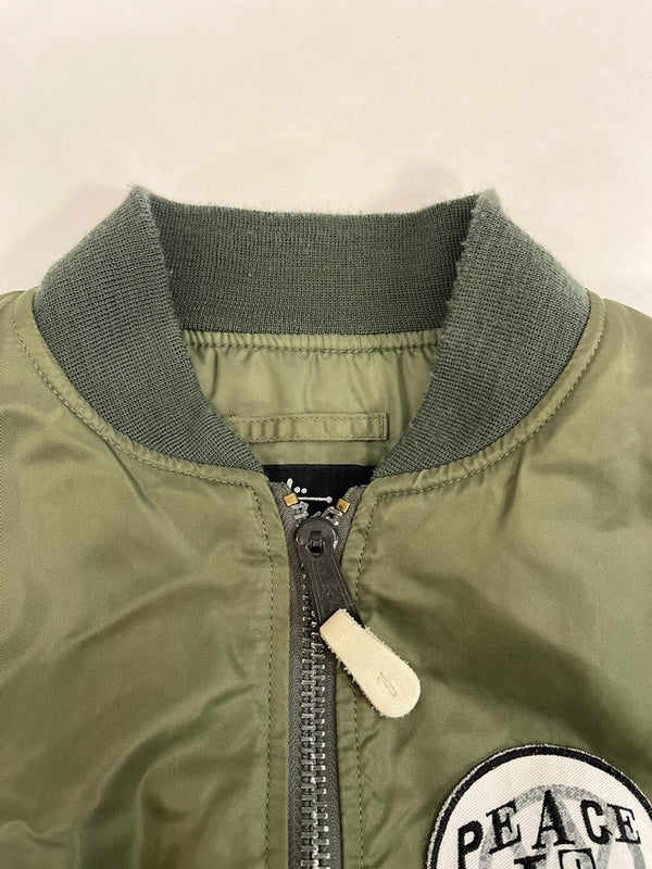 ステューシー STUSSY ×ALPHA×fragment design 25周年記念 MA-1 フライトジャケット ボンバージャケット アルファ フラグメント 緑 0615-00-573-8335 ジャケット カーキ Lサイズ 101MT-5124