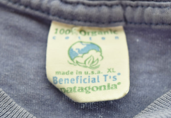 パタゴニア PATAGONIA 90s USA製 Beneficial T's ロゴ プリント Tシャツ Tシャツ パープル LLサイズ 103MT-2745