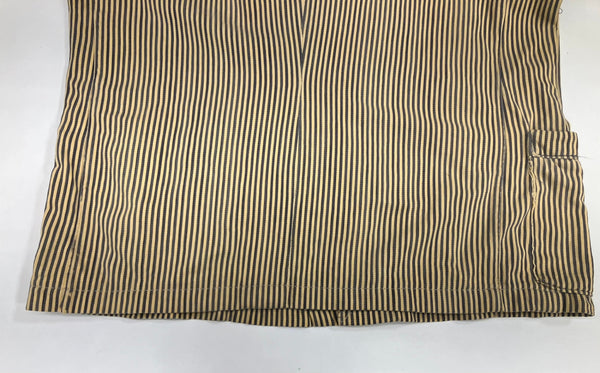 ヴィンテージ vintage 30's～ 30年代～ EURO ユーロ サーヴァント ギャルソンジャケット ワーク カートンボタン アンティーク ストライプ ヒッコリー - ジャケット イエロー 101MT-4994