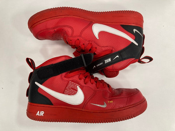 ナイキ NIKE Air Force 1 Mid Utility University Red ナイキ エアフォース1 ミッド ユーティリティ ユニバーシティ レッド 804609-605 メンズ靴 スニーカー レッド 28cm 101sh-1882