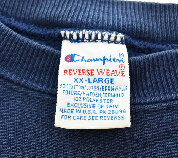 チャンピオン Champion  REVERSE WEAVE リバースウィーブ  WISCONSIN Sweat スウェット USA製 ネイビー スウェット プリント ネイビー 3Lサイズ 103MT-355