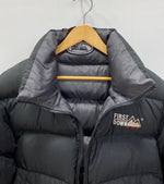 ファーストダウン FIRST DOWN リバーシブル ダウンジャケット 裾ドローコード FD-24071 ジャケット ロゴ ブラック Fサイズ 201MT-2381