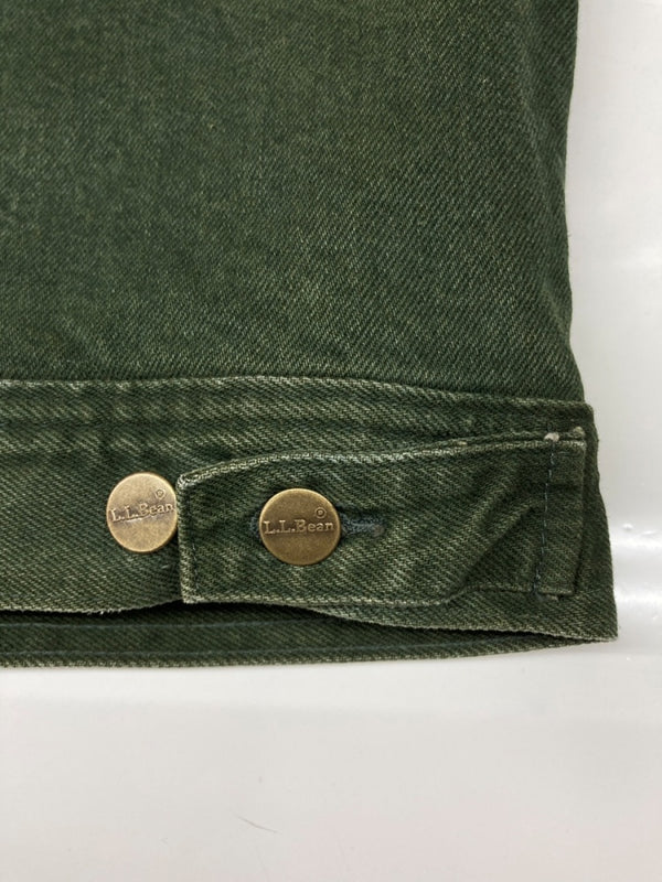 エルエルビーン L.L.Bean 70s 80s DENIM JACKET デニム ジャケット Gジャン カバーオール ブランケット ヴィンテージ アウター 緑 S945 ジャケット 無地 カーキ Sサイズ 104MT-1783