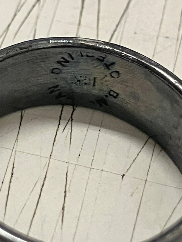 INDIAN JEWELRY ブルースモーガン Bruce Morgan ナバホ族 Navajo スタンプワーク コンビ メンズジュエリー・アクセサリー インディアンジュエリー 指輪・リング シルバー 101goods-193