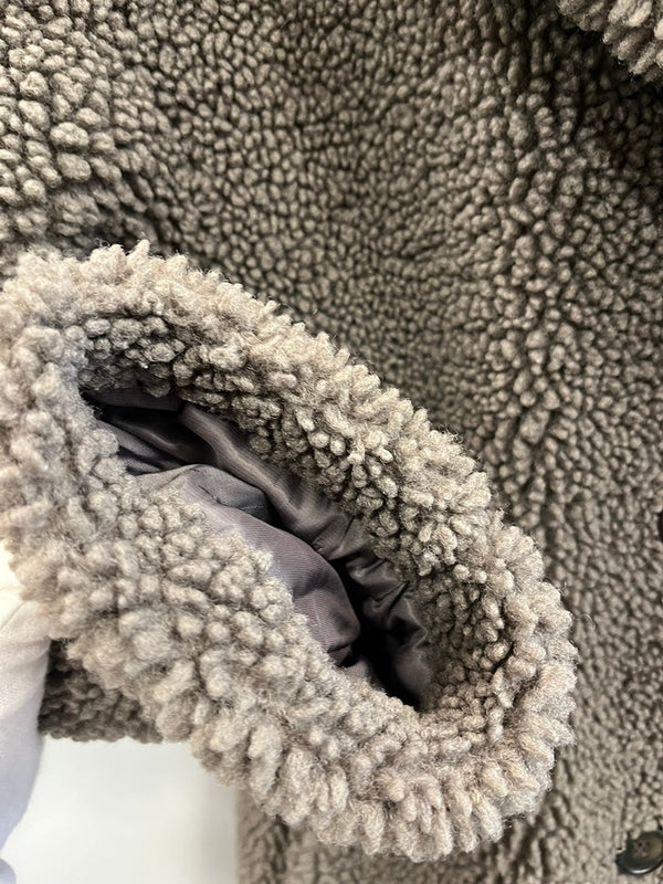 ザラ ZARA テディベアコート テディコート ボア ジャケット  ジャケット グレー USA S 101LT-198