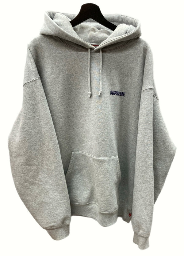 シュプリーム SUPREME 23AW Crown Hooded Sweatshirt クラウン フーディー スウェットシャツ 裏起毛 王冠 灰色 パーカ ロゴ グレー 2XLサイズ 104MT-660