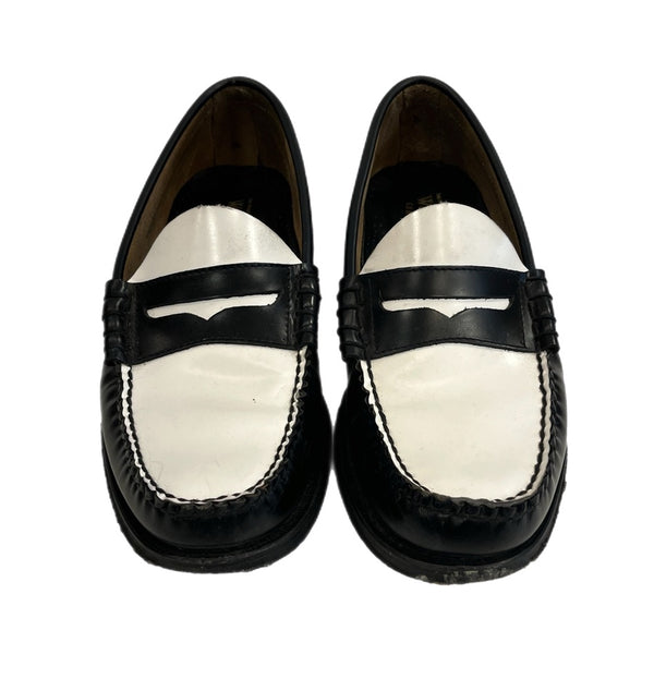 ジーエイチバス G.H.BASS Weejuns LARSON ラーソン ツートンカラー コイン ローファー 白 黒 BA11010H 001 メンズ靴 ローファー ブラック サイズ42 101sh-2090