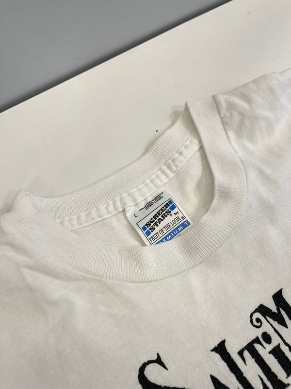 ヴィンテージ vintage 90s Cirque du Soleil シルクドソレイユ SALTIMBANCO サルティンバンコ 袖シングル Tシャツ ホワイト Lサイズ 101MT-4662