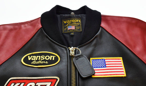 バンソン VANSON USA製 レーシングジャケット シングルライダース  75694A 40 ジャケット ブラック 103MT-1099