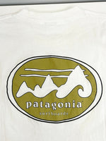 パタゴニア PATAGONIA 90s Vintage ヴィンテージ USA製 surfboards サーフボード ロゴプリント 長袖カットソー 白 XL ロンT ホワイト LLサイズ 101MT-4714