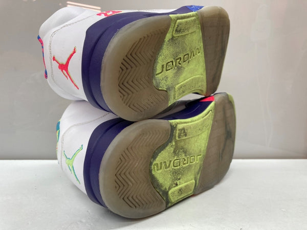 ナイキ NIKE 20年製 AIR JORDAN 5 RETRO BEL-AIR エア ジョーダン レトロ ベルエア AJ5 ジャンプマン シューズ 白 紫 DB3335-100 メンズ靴 スニーカー ホワイト 27.5cm 104S-853