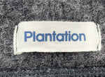 プランテーション Plantation 現行 ライト ブランケット ウール WOOL 毛 ロングコート ロングカーディガン ガウン GRAY ダークグレー 濃炭 PL04JA066 コート 無地 グレー SIZE2 104LT-78