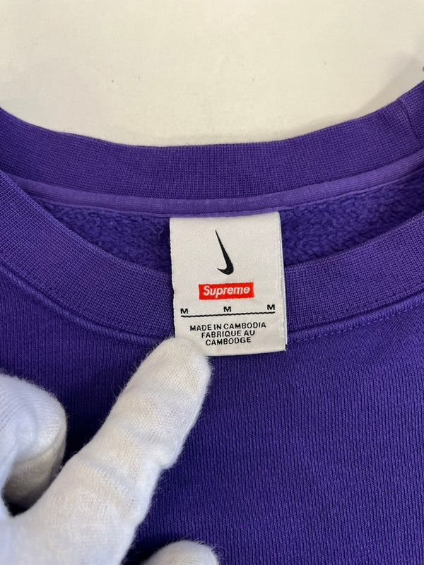 シュプリーム SUPREME ×NIKE ナイキ 22SS Arc Crewneck アーククルーネックスウェット 紫 DM1776-506 スウェット パープル Mサイズ 101MT-5318