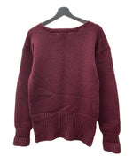 ヴィンテージ vintage 40s 40年代 Rugby KNITTING MILLS Wool Sweater ニット ロングリブ えんじ バーガンディ セーター 無地 ワインレッド 104MT-1872