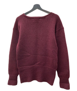ヴィンテージ vintage 40s 40年代 Rugby KNITTING MILLS Wool Sweater ニット ロングリブ えんじ バーガンディ セーター 無地 ワインレッド 104MT-1872