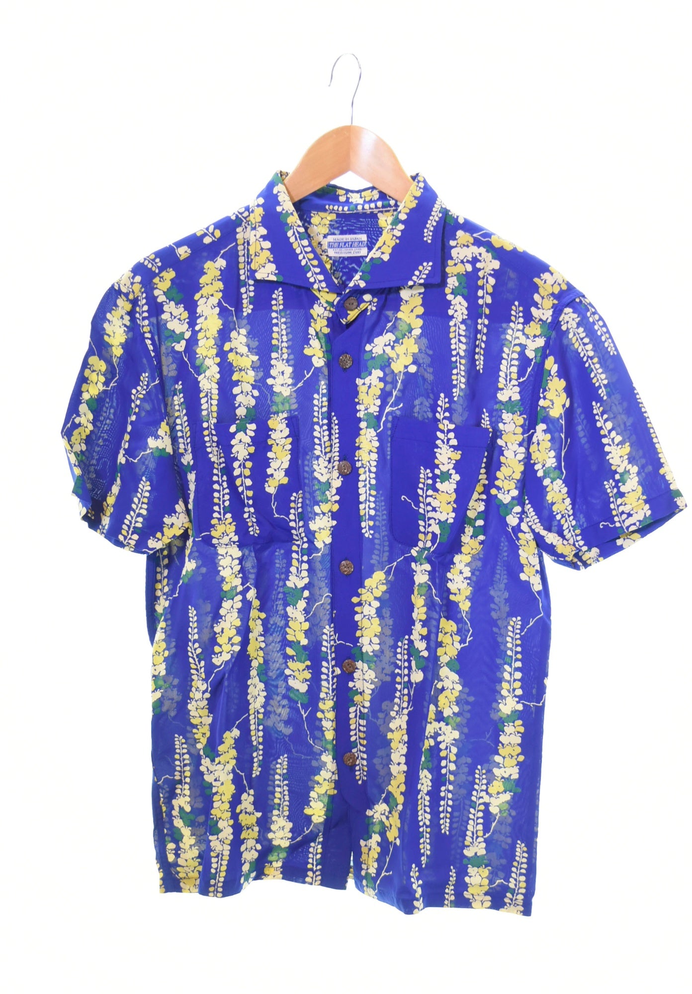 フラットヘッド THE FLAT HEAD HAWAIIAN SHIRTS アロハシャツ 青 F-SHS 