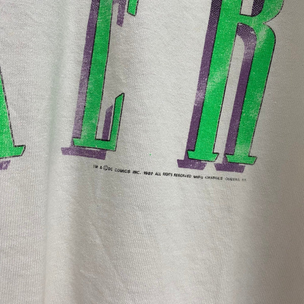 【曜日割引対象外】 ヴィンテージ vintage 80's DC Comic JOKER ジョーカー FRUIT OF THE LOOM フルーツオブザルーム Tシャツ ホワイト XLサイズ 201MT-4590 VB