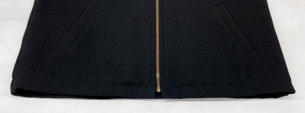 マシス MASSES 22AW MELTON ZIP JKT メルトン ジップアップ フロントジップ ハイネック WOOL ウール 毛 ワッペン 日本製 BLACK 黒 ジャケット ロゴ ブラック Mサイズ 104MT-1952