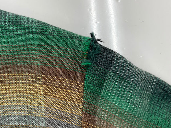 タウンクラフト TOWNCRAFT 60's 60年代 Plusタグ Vintage ヴィンテージ オンブレ チェック オープンカラー 開襟 グリーン ブラウン 長袖シャツ チェック マルチカラー Mサイズ 104MT-1789