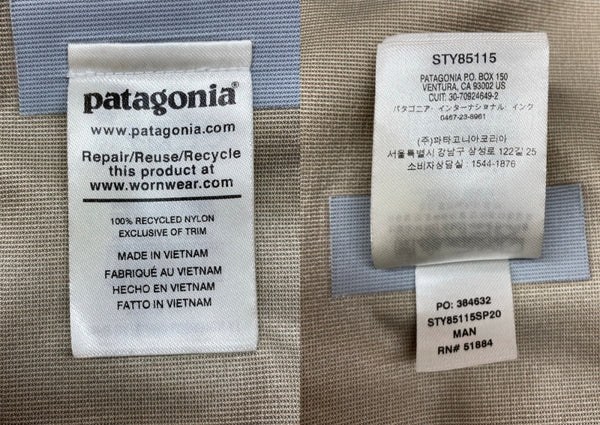 パタゴニア Patagonia 20SS RAINSHADOW JACKET レインシャドー ジャケット ジップアップ フーディ アウトドア アウター 黄 85115SP20  ジャケット ロゴ イエロー XLサイズ 104MT-2160