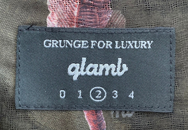 グラム glamb  Longley SH/ロングリーシャツ GB0319/SH03 半袖シャツ 柄シャツ グリーン 2サイズ 201MT-2595