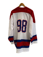 ヴィンテージ vintage 90s 90's ROLLING STONES 97-98 USA ツアーグッズ USA製 ゲームシャツ メッシュ ワッペン 白 ONE SIZE ロンT ホワイト 101MT-5250