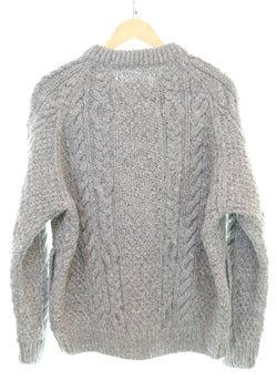 ヒマラヤンクライマーズハンドニット HIMALAYAN CLIMBER'S HANDKNIT 手編みショールZIPカーディガン HCK-F5  セーター グレー Lサイズ 103MT-3279