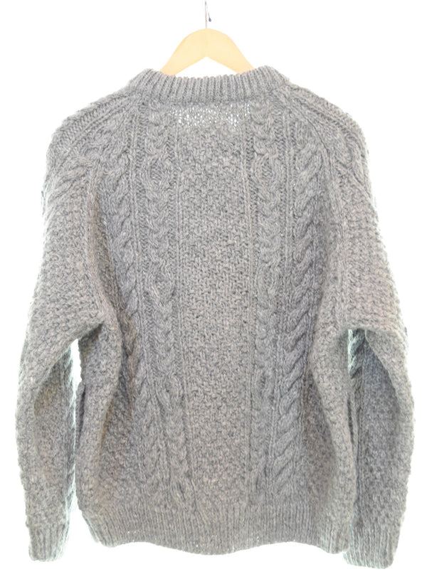 ヒマラヤンクライマーズハンドニット HIMALAYAN CLIMBER'S HANDKNIT 手編みショールZIPカーディガン HCK-F5  セーター グレー Lサイズ 103MT-3279